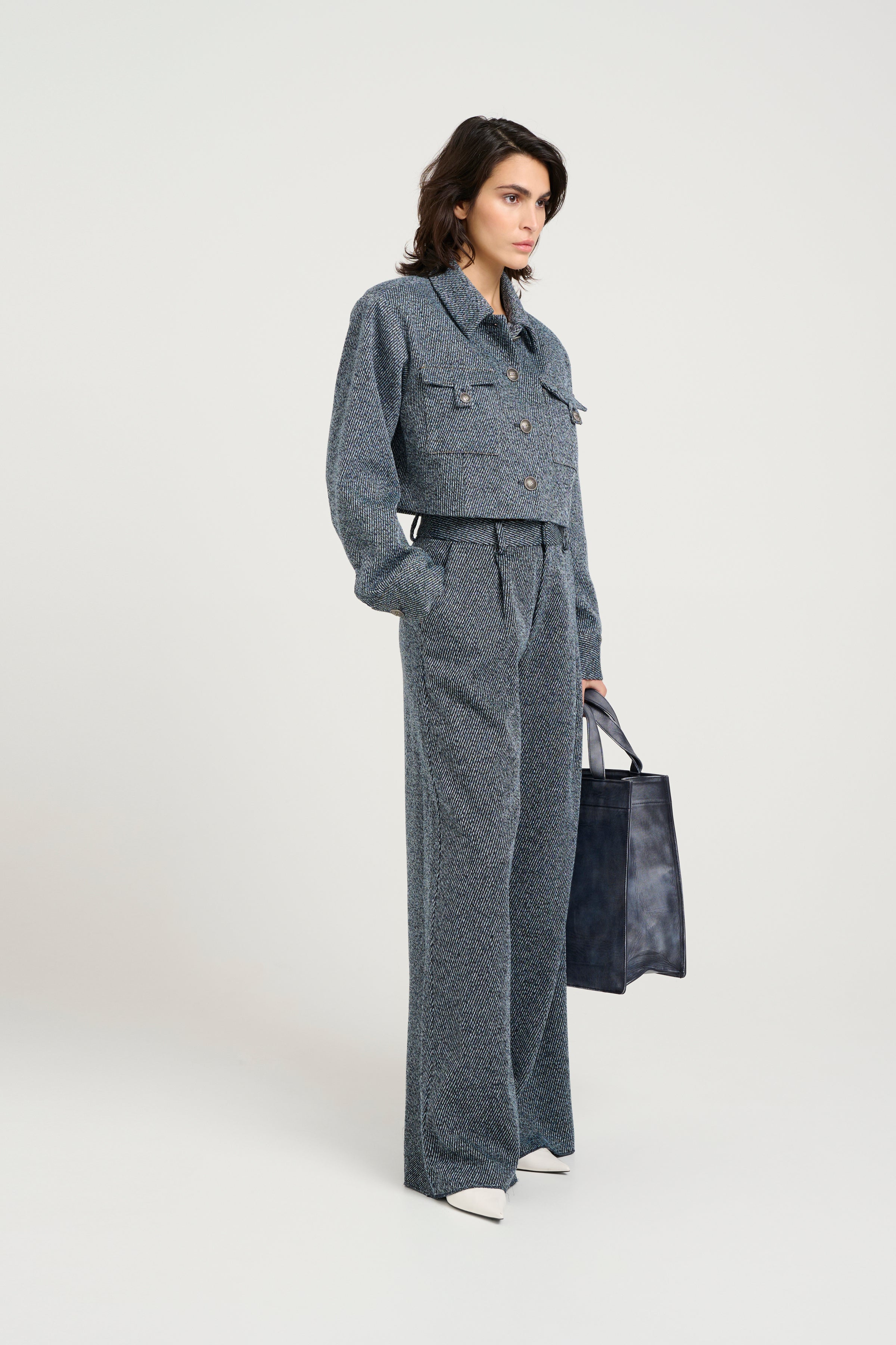 BelmaGZ HW bukser - Blue Twill Structure